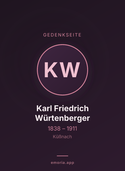Gedenkportrait von Karl Friedrich Würtenberger