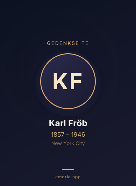 Gedenkportrait von Karl Fröb