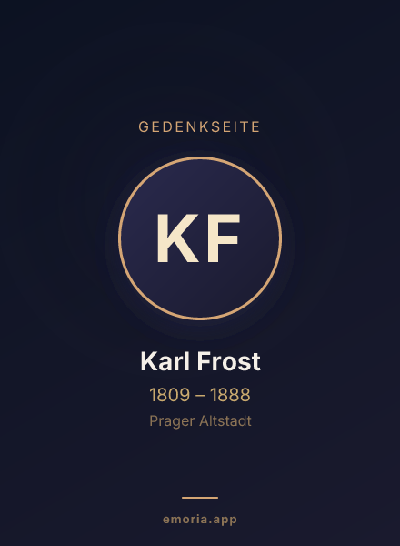 Gedenkportrait von Karl Frost