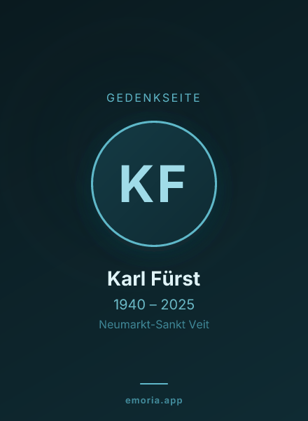 Gedenkportrait von Karl Fürst
