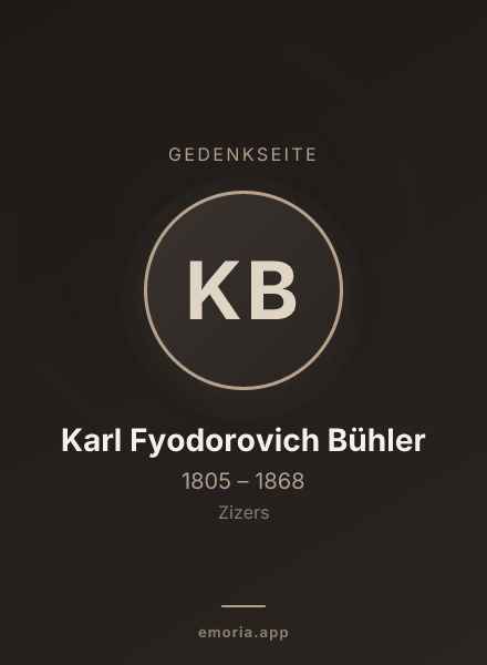 Gedenkportrait von Karl Fyodorovich Bühler