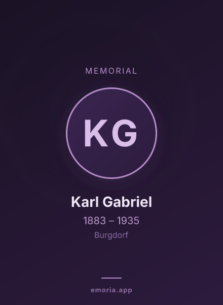 Memorial portrait of Karl Gabriel