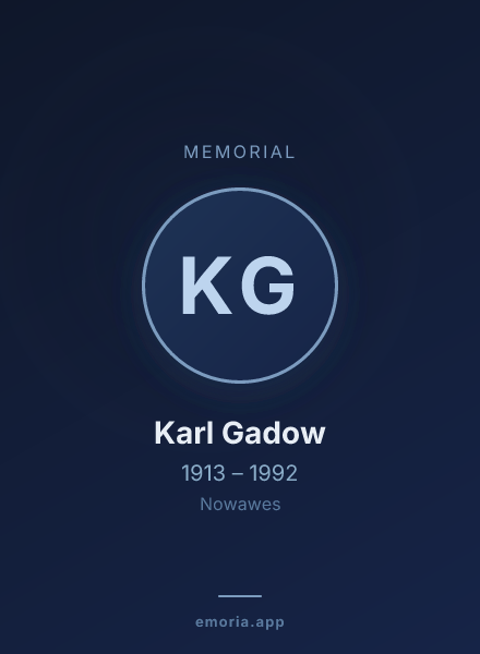 Memorial portrait of Karl Gadow