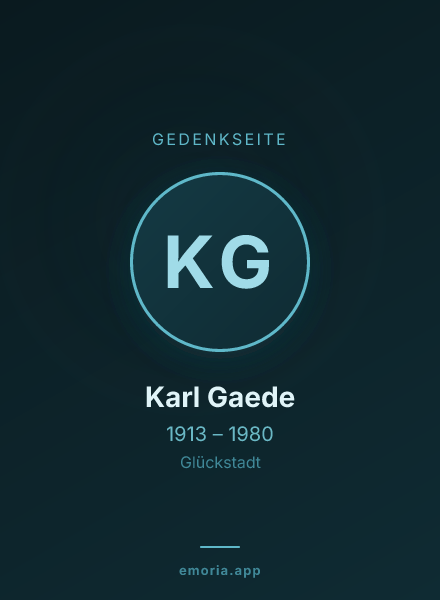 Gedenkportrait von Karl Gaede