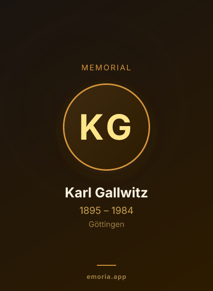 Memorial portrait of Karl Gallwitz