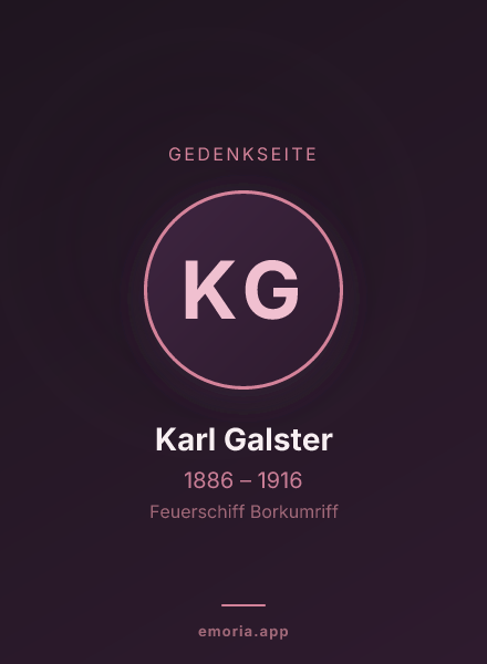 Gedenkportrait von Karl Galster