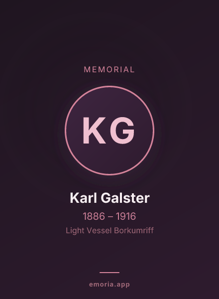Memorial portrait of Karl Galster