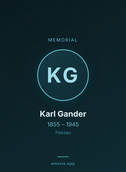 Memorial portrait of Karl Gander