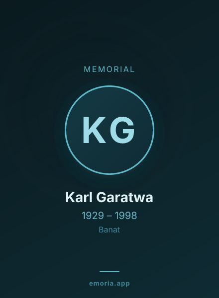 Memorial portrait of Karl Garatwa