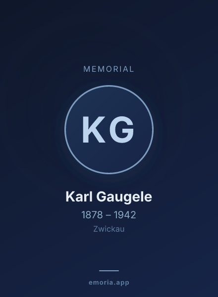 Memorial portrait of Karl Gaugele