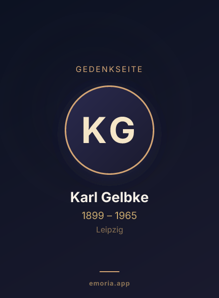 Gedenkportrait von Karl Gelbke