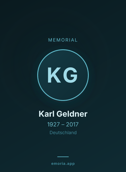 Memorial portrait of Karl Geldner