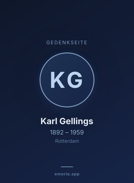 Gedenkportrait von Karl Gellings