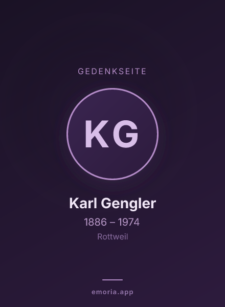 Gedenkportrait von Karl Gengler