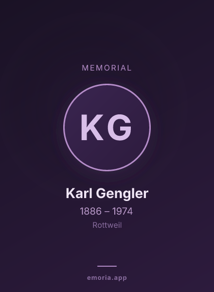 Memorial portrait of Karl Gengler
