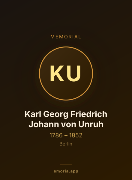 Memorial portrait of Karl Georg Friedrich Johann von Unruh