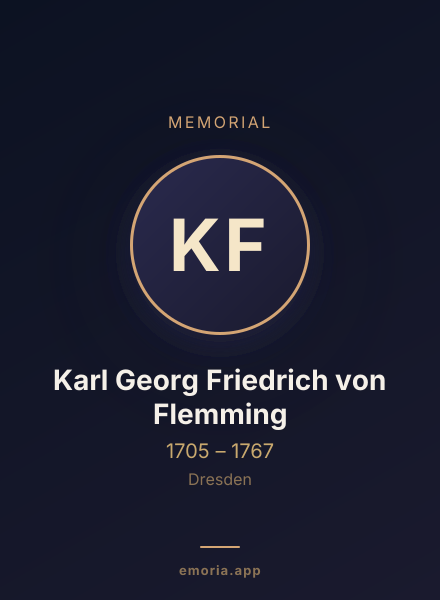 Memorial portrait of Karl Georg Friedrich von Flemming