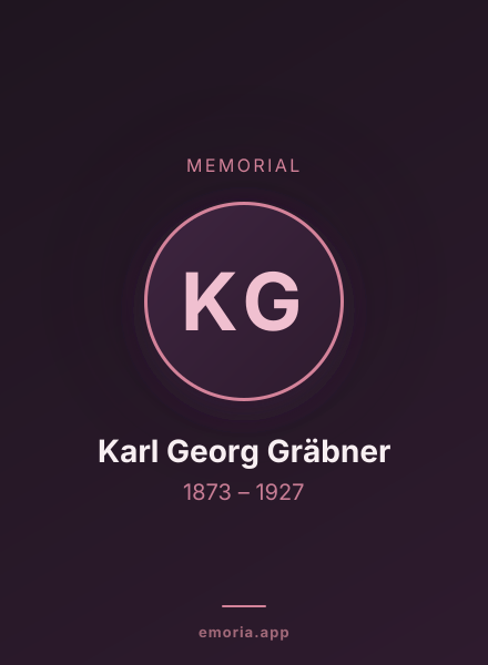 Memorial portrait of Karl Georg Gräbner