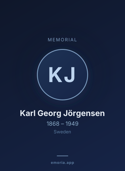 Memorial portrait of Karl Georg Jörgensen