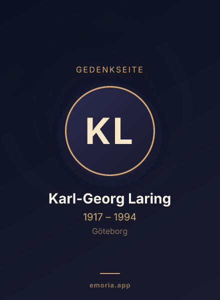 Gedenkportrait von Karl-Georg Laring