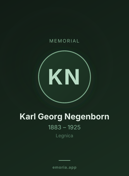 Memorial portrait of Karl Georg Negenborn