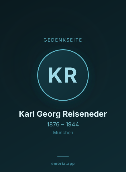 Gedenkportrait von Karl Georg Reiseneder