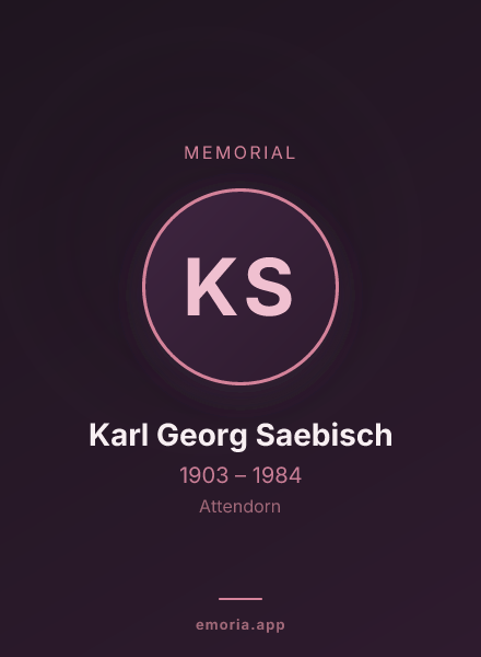 Memorial portrait of Karl Georg Saebisch