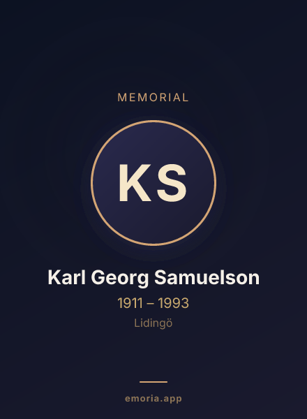 Memorial portrait of Karl Georg Samuelson