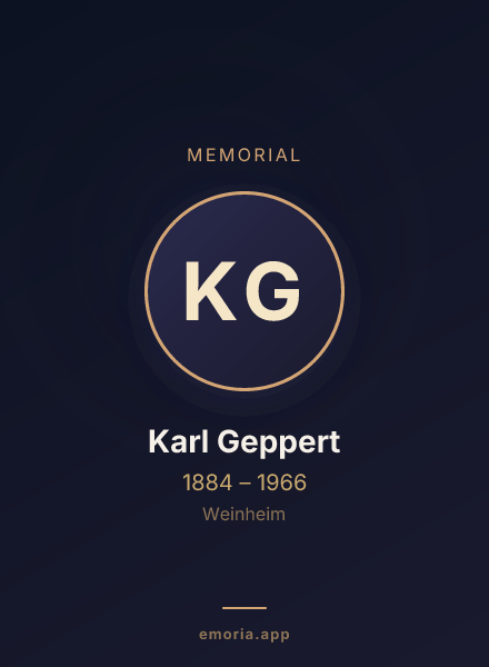 Memorial portrait of Karl Geppert