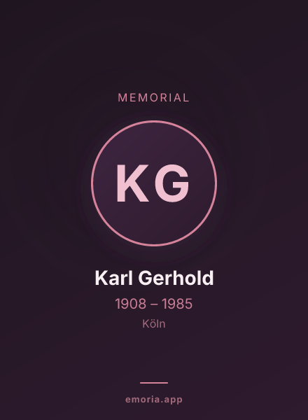 Memorial portrait of Karl Gerhold