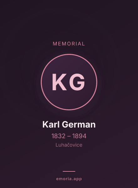 Memorial portrait of Karl German