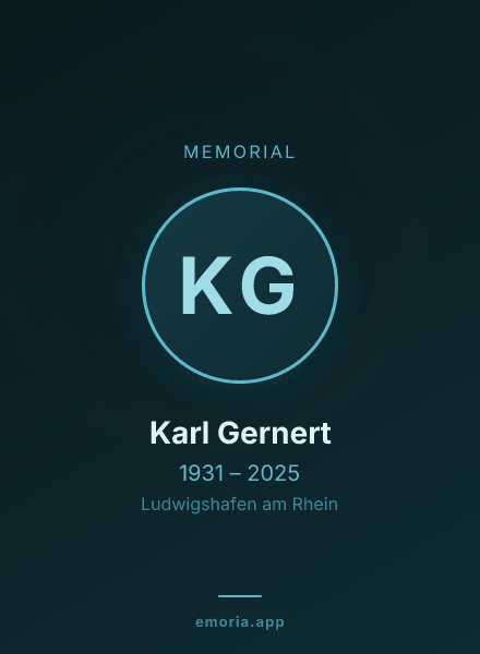 Memorial portrait of Karl Gernert