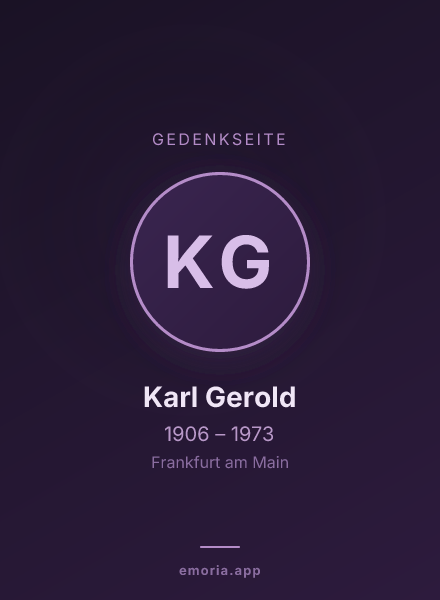 Gedenkportrait von Karl Gerold