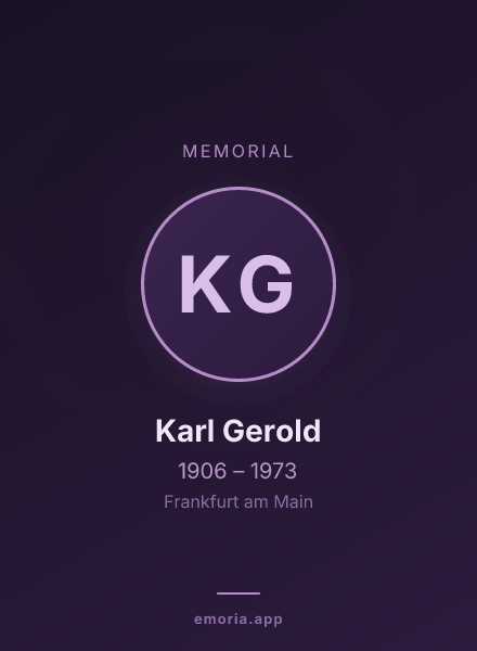 Memorial portrait of Karl Gerold