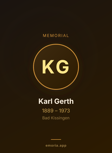Memorial portrait of Karl Gerth