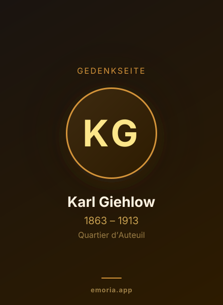 Gedenkportrait von Karl Giehlow