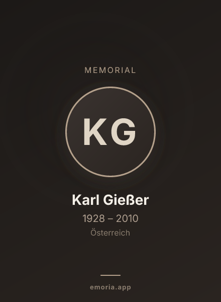 Memorial portrait of Karl Gießer