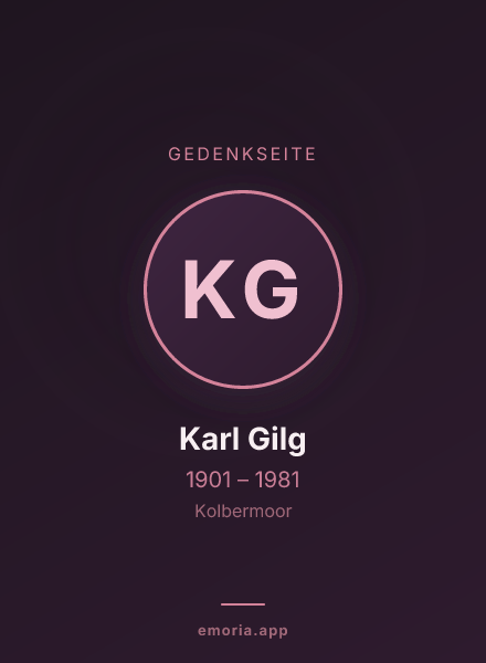 Gedenkportrait von Karl Gilg