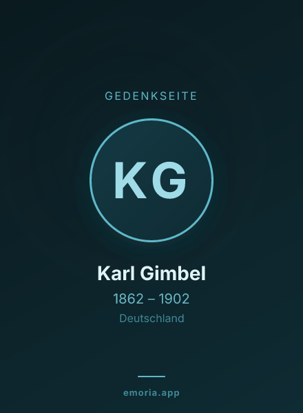 Gedenkportrait von Karl Gimbel