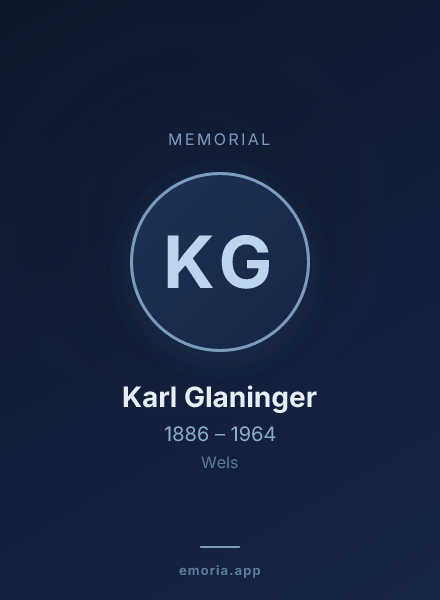 Memorial portrait of Karl Glaninger