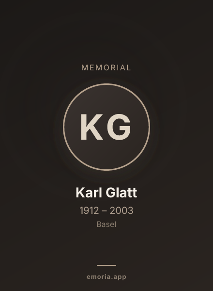 Memorial portrait of Karl Glatt