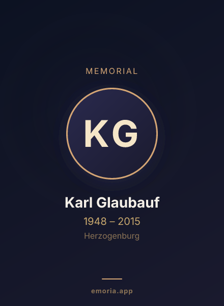 Memorial portrait of Karl Glaubauf