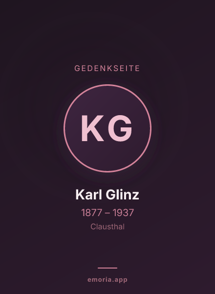 Gedenkportrait von Karl Glinz