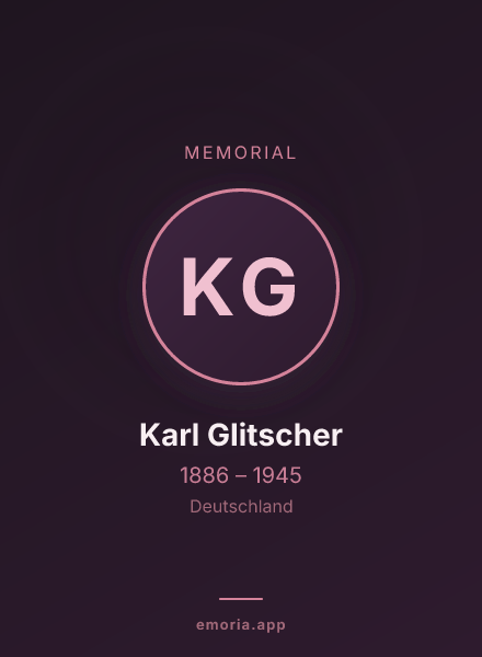 Memorial portrait of Karl Glitscher