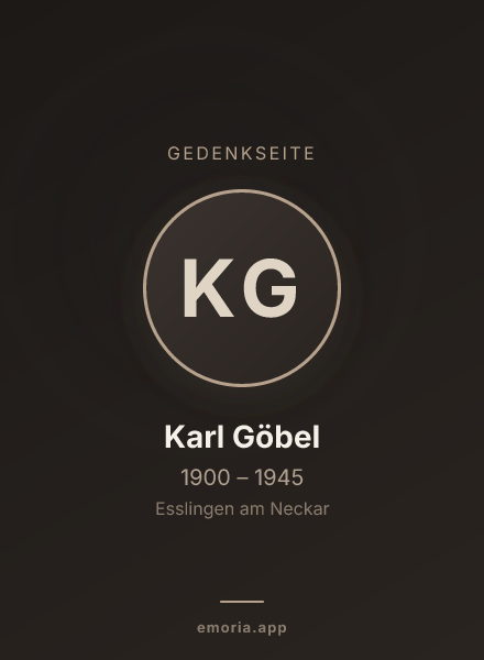 Gedenkportrait von Karl Göbel