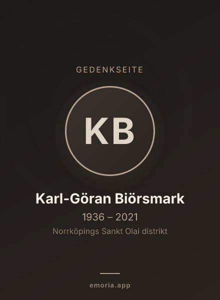 Gedenkportrait von Karl-Göran Biörsmark
