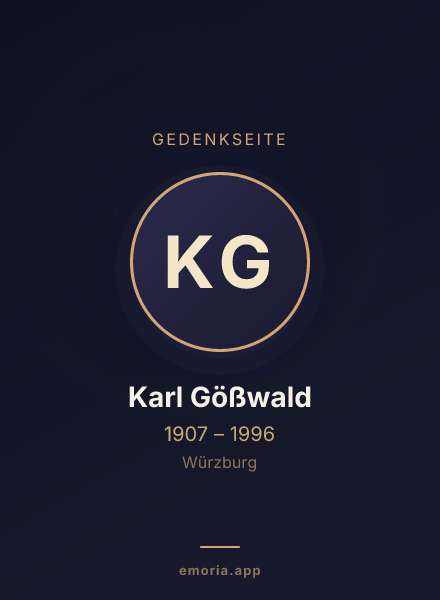 Gedenkportrait von Karl Gößwald