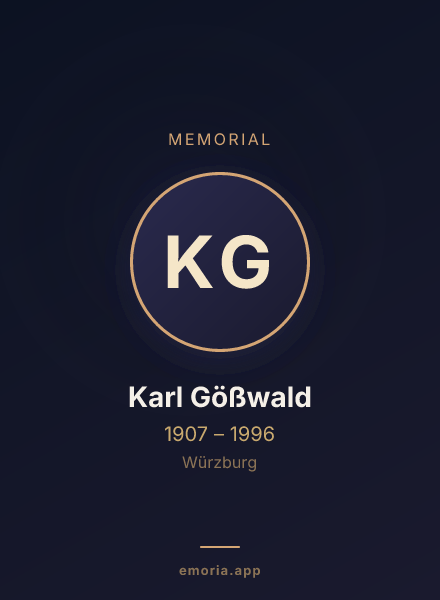 Memorial portrait of Karl Gößwald