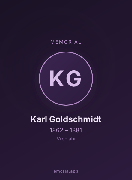 Memorial portrait of Karl Goldschmidt