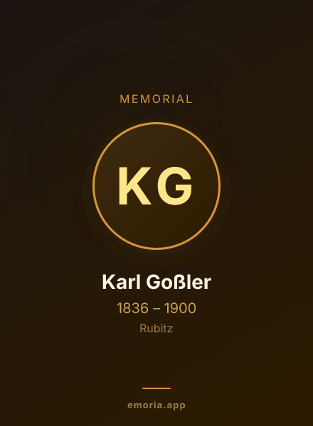 Memorial portrait of Karl Goßler